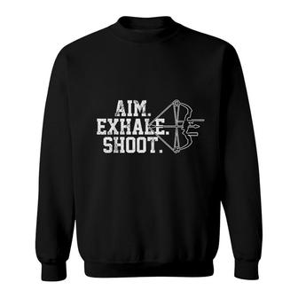 Aim Exhale Shoot Archer Gift Sweatshirt | Mazezy