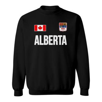 Alberta Coat Of Arms Canada Flag Sweatshirt | Mazezy