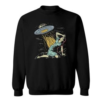 Alien Ufo Abduction Woman T Sweatshirt | Mazezy