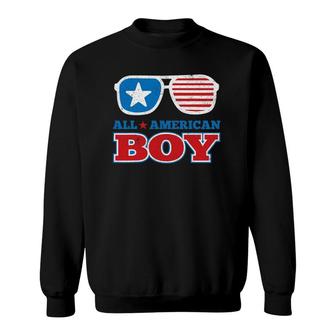 All American Boy Funny 4Th Of July Independence Day Gift Sweatshirt | Mazezy