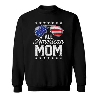 All American Mom 4Th Of July Mothers Day Women Mommy Sweatshirt | Mazezy