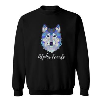 Alpha Female Wolf Sweatshirt | Mazezy