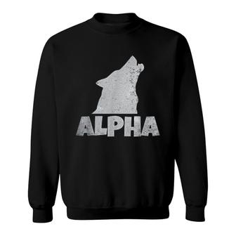 Alpha Lone Wolf Pack Member Wildlife Howling Sweatshirt | Mazezy