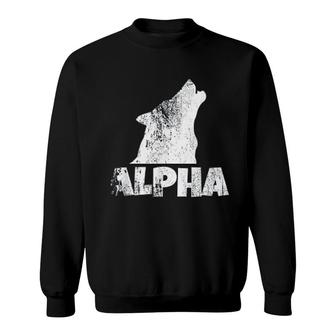 Alpha Lone Wolf Pack Member Wildlife Howling Sweatshirt | Mazezy