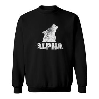 Alpha Lone Wolf Pack Member Wildlife Howling Sweatshirt | Mazezy