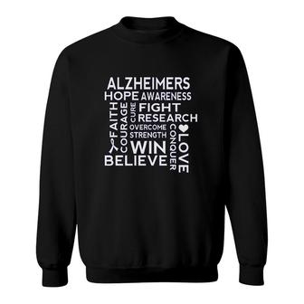 Alzheimers Awareness Support Slogan Sweatshirt | Mazezy