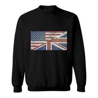 America Usa Uk Union Jack Flag United States Kingdom Britain Sweatshirt | Mazezy UK
