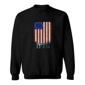 American Flag 1776 Woman Sweatshirt | Mazezy