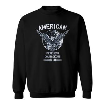 American Flag Fearless Sweatshirt | Mazezy