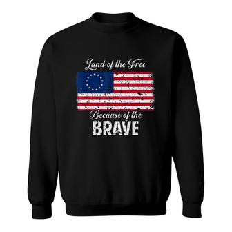 American Flag Land Of The Free Sweatshirt | Mazezy DE