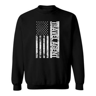 American Flag Travel Agent Sweatshirt | Mazezy