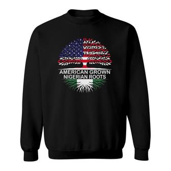 American Grown Nigerian Roots Nigeria Flag Sweatshirt | Mazezy
