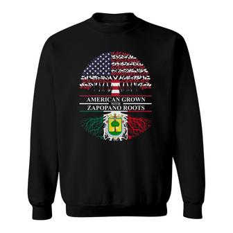 American Grown With Zapopano Roots Zapopan Roots America Sweatshirt | Mazezy