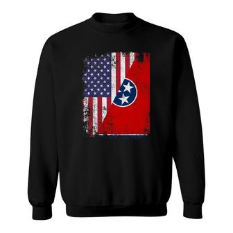 American Tennessean Roots Flags America Usa Tennessee Sweatshirt | Mazezy AU