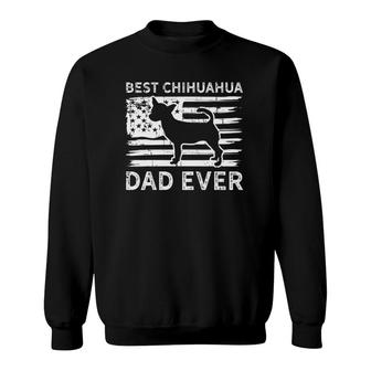 Amerrican Flag Chihuahua Dad Gift Chiwawa 70S Pet Owner Gift Sweatshirt | Mazezy