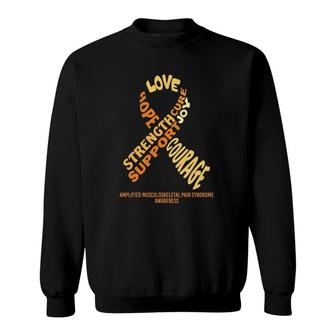 Amps Awareness Ribbon With Words Sweatshirt