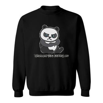 Angry Panda What Are You Looking At Sweatshirt | Mazezy