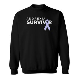Anorexia Survivor Periwinkle Ribbon Sweatshirt | Mazezy