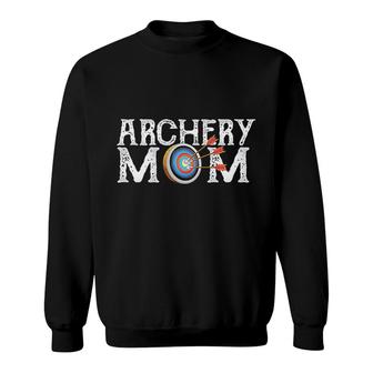 Archery Mom Target Proud Parent Bow Sweatshirt | Mazezy