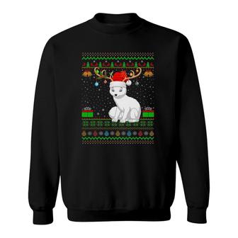 Arctic Fox Lover Santa Matching Ugly Arctic Fox Christmas Sweatshirt | Mazezy