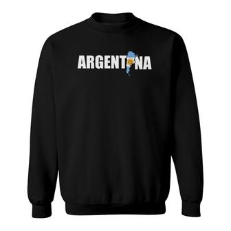 Argentina Flag Map Argentinian Flag Sweatshirt | Mazezy