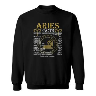 Aries Facts Zodiac Sign Sweatshirt | Mazezy