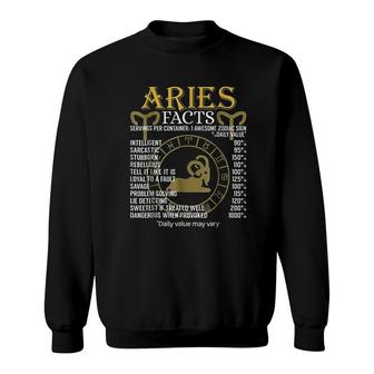 Aries Facts Zodiac Sweatshirt | Mazezy
