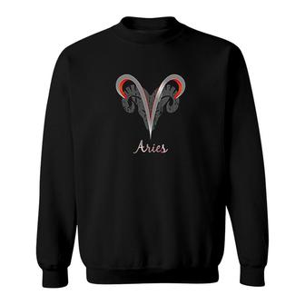 Aries Symbol Dark Sweatshirt | Mazezy