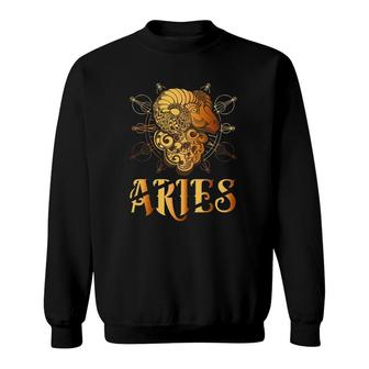 Aries Zodiac Sign Birthday Gift Sweatshirt | Mazezy