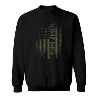 Army Mom American Flag Pride Military Mother's Day Sweatshirt | Mazezy
