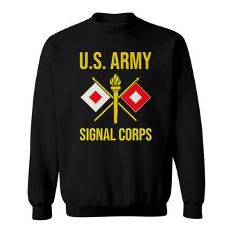 Army Signal Corps Branch Usasc Us Premium Sweatshirt | Mazezy
