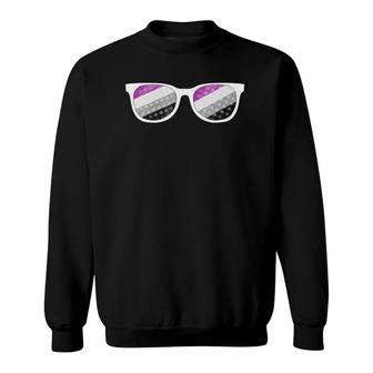 Asexual Pride Sunglasses Subtle Ace Flag Colors Sweatshirt | Mazezy