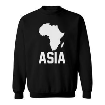 Asia With Africa Map Geography Teacher Gift Sweatshirt | Mazezy