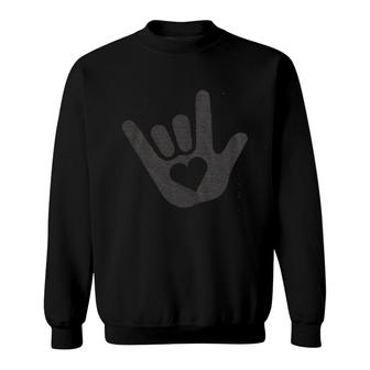Asl I Love You Sign Language Sweatshirt | Mazezy