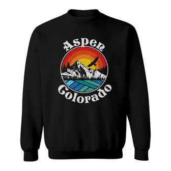 Aspen Colorado Vintage Mountain Outdoor Hiking Sweatshirt | Mazezy