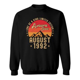 August 1992 Awesome Since Vintage Birthday Sweatshirt - Seseable