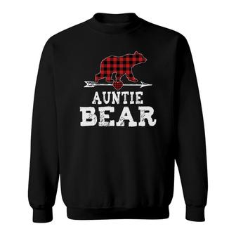 Auntie Bear Buffalo Plaid Sweatshirt | Mazezy