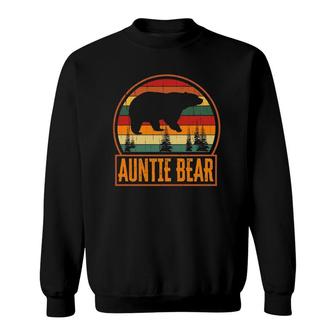 Auntie Bear New Aunt Baby Reveal Mothers Day Gift Sweatshirt | Mazezy