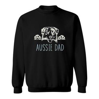 Aussie Dad With Australian Shepherd Sweatshirt | Mazezy