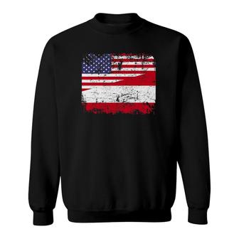 Austrian Roots Half American Flag Usa Austria Flag Sweatshirt | Mazezy