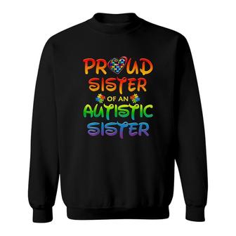 Autism Awareness Family Proud Sister Of Autistic Sister Sweatshirt - Thegiftio UK