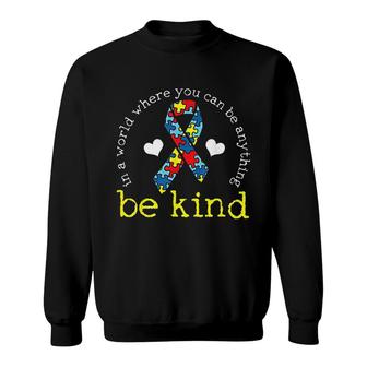 Autism Awareness Kindness Ribbon Heart Sweatshirt | Mazezy