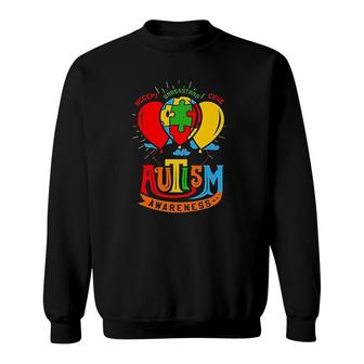 Autism Awareness With Balloons Colorful Sweatshirt