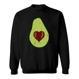 Avocado Heart Pit Avocado Lover Sweatshirt - Thegiftio UK