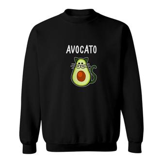 Avocato Cute Avocado Cat Sweatshirt | Mazezy