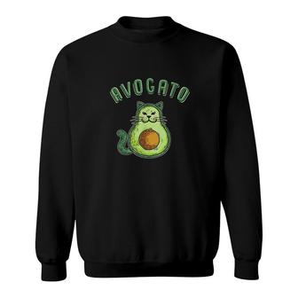 Avogato Funny Cinco De Mayo Avocado Cat Sweatshirt | Mazezy