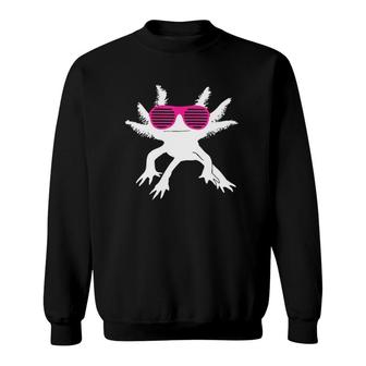 Axolotl Mexican Salamander Sunglasses Animal Lover Sweatshirt | Mazezy