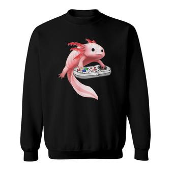 Axolotl Playing Game Controller Animal Lover Sweatshirt | Mazezy