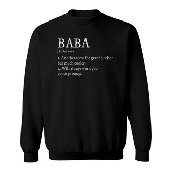 Baba Definition Funny Serbian Grandma Mother Day Gifts Sweatshirt | Mazezy