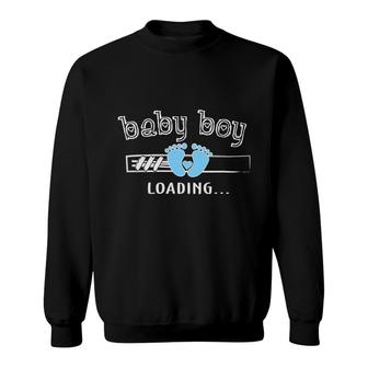 Baby Boy Loading Funny Pregnancy Announcement Mother To Be 1St Mom New Parent New Dad Mom Baby Sweatshirt - Thegiftio UK